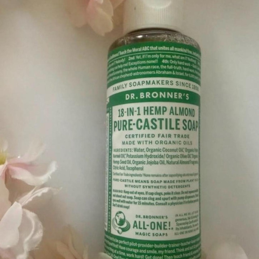 Dr. Bronner's 18-in-1 Hemp Almond Pure-Castile Soap 16 oz Organic Liquid Soap